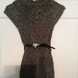 Youth girls grey sweater dress size small / 4 / 5